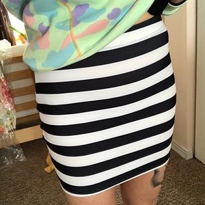 Black Milk striped mini skirt